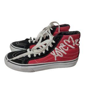Vans High Tops Love Me Black and Red Size Men 4 Women 5.5 Sneakers Skater Shoes